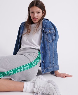 Superdry Orla Sweat Pencil Női Szoknyák Szürke | DLPXN2384